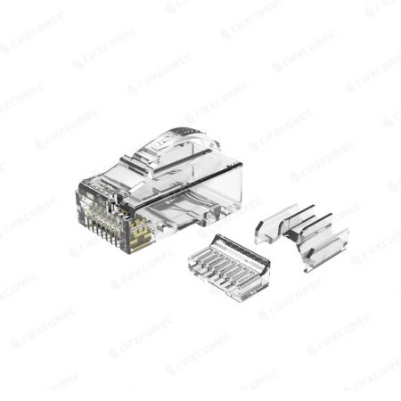Cat6A UTP Arc Latch RJ45 Connector With Cross & Insert